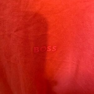 Boss Coral Crewneck Tee with Contrast Trim